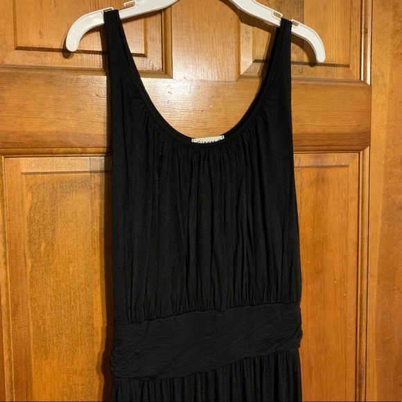 FRANCESCAS Black Maxi Dress long tank top dress floor length flowy loose scoop - Picture 2 of 10